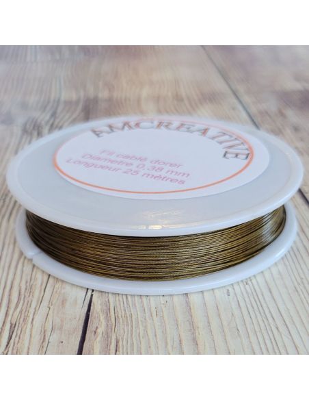 Filo metallico per perline 0,38 mm - Oro