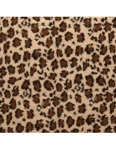 Tessuto Teddy leopardato - Beige scuro 2