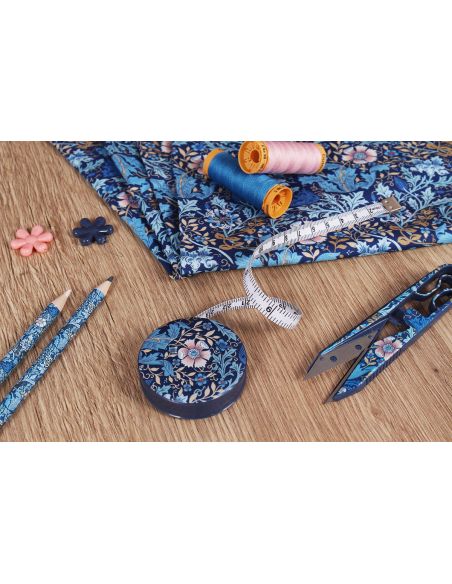 Metro a nastro avvolgibile 150 cm - Collezione fiori blu