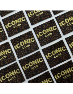 Set di 5 etichette tessute da cucire Iconic Club