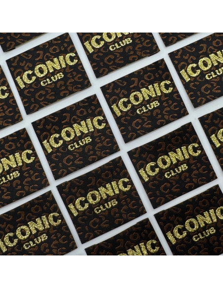 Set di 5 etichette tessute da cucire Iconic Club
