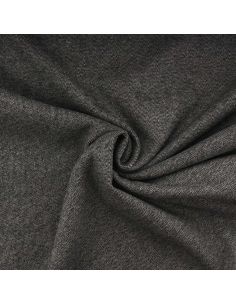 Tessuto cappotto in lana a spina di pesce - Nero