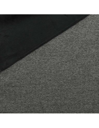 Tessuto cappotto in lana a spina di pesce - Nero