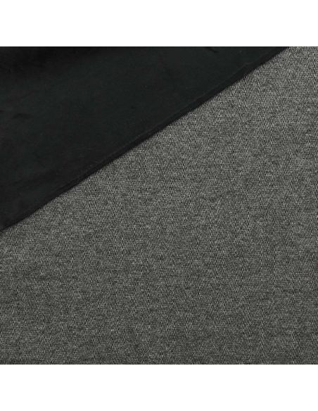 Tessuto cappotto in lana a spina di pesce - Nero