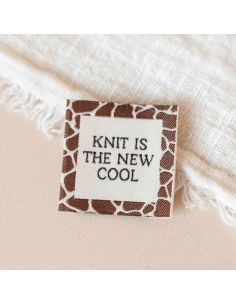Etichetta tessuta da cucire Knit is the new cool