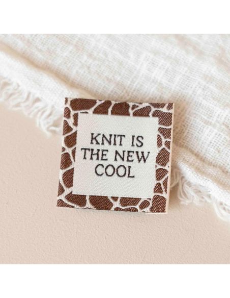 Etichetta tessuta da cucire Knit is the new cool