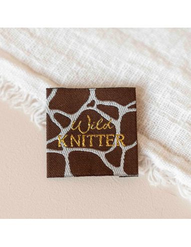 Etichetta tessuta da cucire Wild knitter