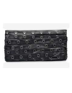 Nastro similpelle nero con occhielli canna di fucile – 20 mm