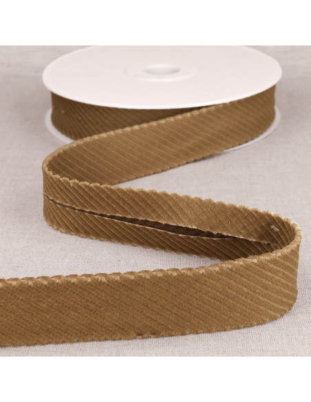Bordino velluto a coste larghe - Beige