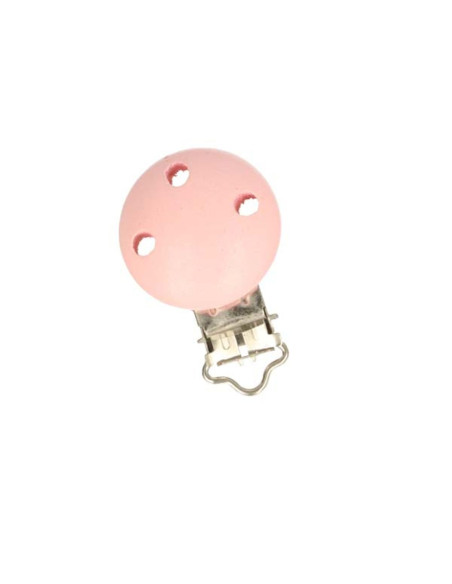 Clip portaciuccio in legno - Rosa