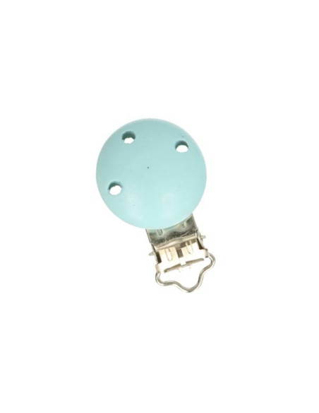 Clip portaciuccio in legno - Azzurro cielo