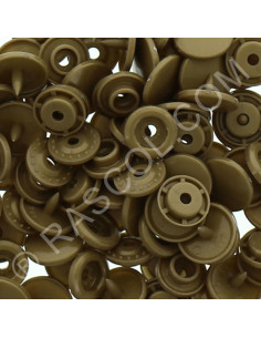 Confezione di 25 bottoni a pressione in resina KAM rotondi - Bronzo