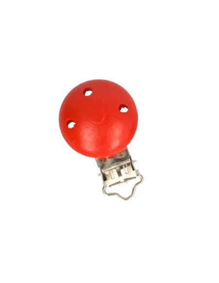 Clip portaciuccio in legno - Rosso