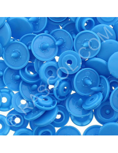 Confezione di 25 bottoni a pressione in resina KAM rotondi - Blu reale