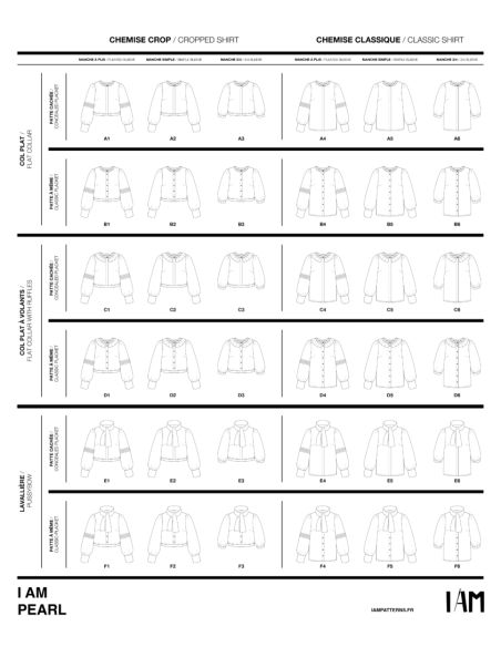 Modello di camicette e top Pearl - I am patterns