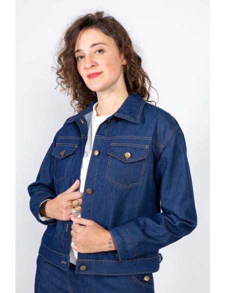 Modello di giacca in jeans e da lavoro Gold - I am patterns