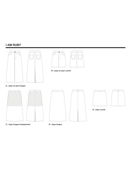 Modello di gonne Ruby - I am patterns