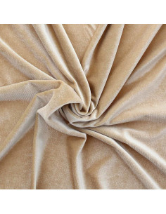 Tessuto velluto elasticizzato - Beige