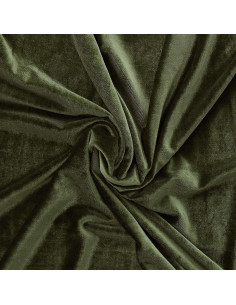 Tessuto velluto elasticizzato - Kaki