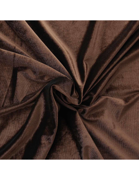 Tessuto velluto elasticizzato - Marrone