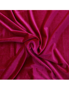 Tessuto velluto elasticizzato - Fucsia