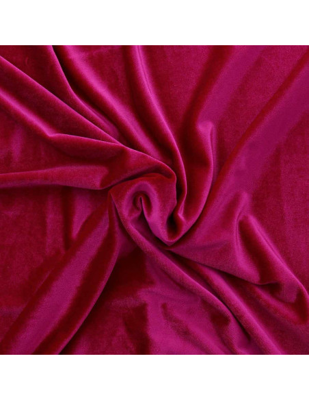 Tessuto velluto elasticizzato - Fucsia