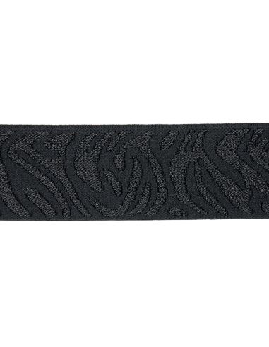 Elastico zebra - Nero e lurex nero