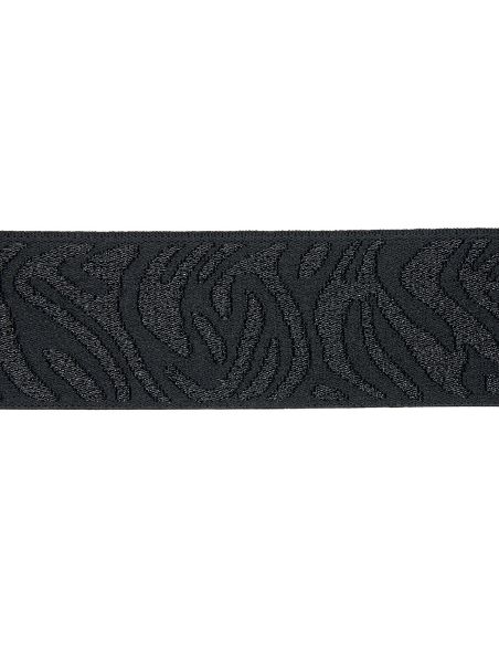 Elastico zebra - Nero e lurex nero