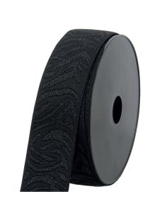 Elastico zebra - Nero e lurex nero
