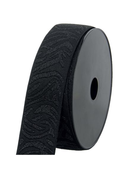 Elastico zebra - Nero e lurex nero