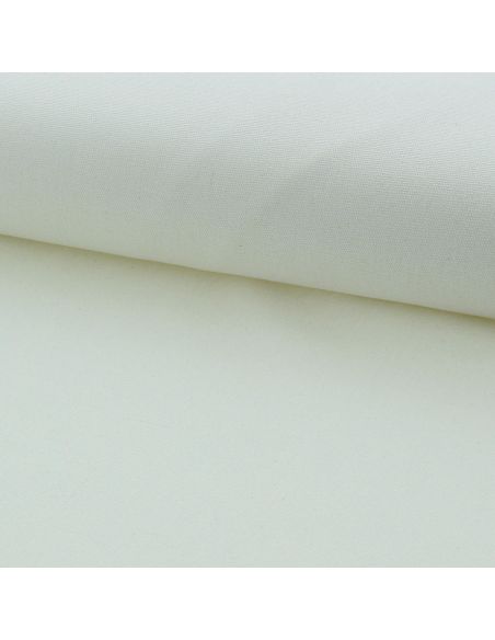 Tela di cotone canvas semi-intrecciata - Bianco sporco
