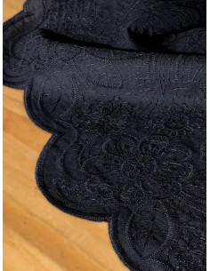 Tessuto ricamato inglese Luna nero - My Dress Made