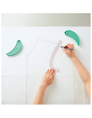 Set di 3 righelli curvi Clover