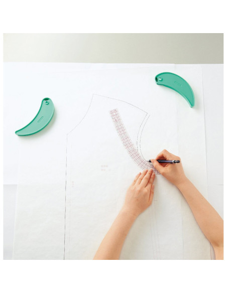 Set di 3 righelli curvi Clover