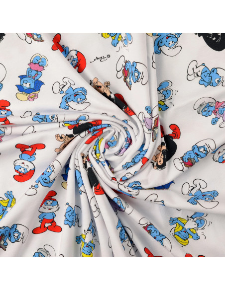 Tessuto jersey Puffo - Bianco