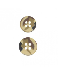 Bottone militare a 4 fori - Beige