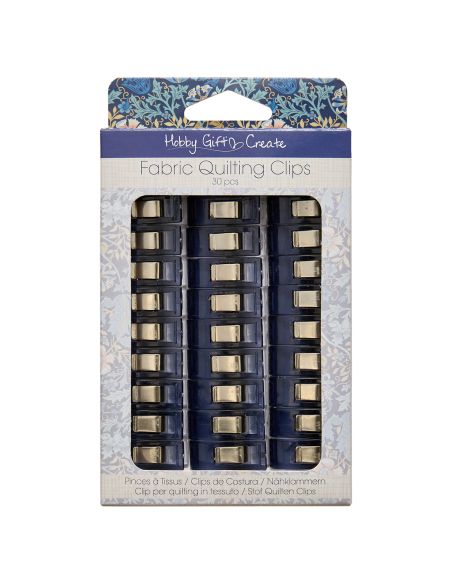 Set di 30 mollette per tessuti - Collezione fiori blu