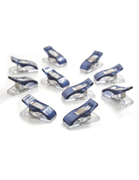 Set di 30 mollette per tessuti - Collezione fiori blu