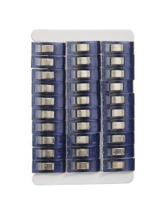 Set di 30 mollette per tessuti - Collezione fiori blu 2