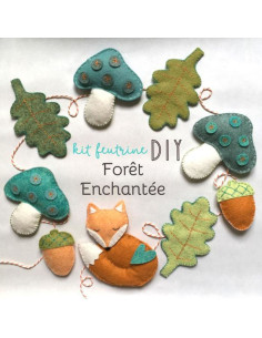 Kit feltro fai-da-te foresta incantata