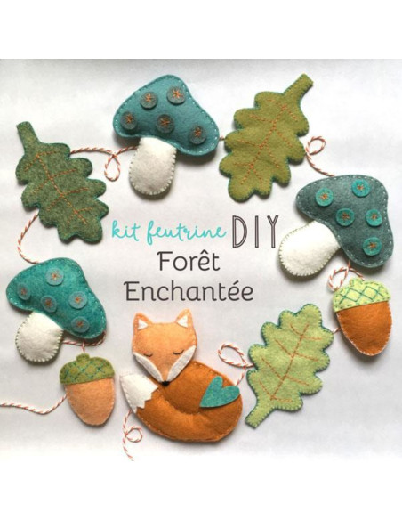 Kit feltro fai-da-te foresta incantata