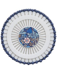 Disco di 40 spilli con testa in plastica - Collezione fiori blu 2