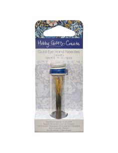 Tubo di vetro con 10 aghi da cucito 18-22 - Collezione fiori blu