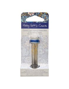 Tubo di vetro con 10 aghi da ricamo 3-9 - Collezione fiori blu