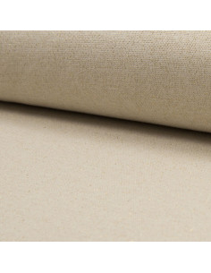 Tessuto jersey bordo costa lurex - Ecru lurex oro