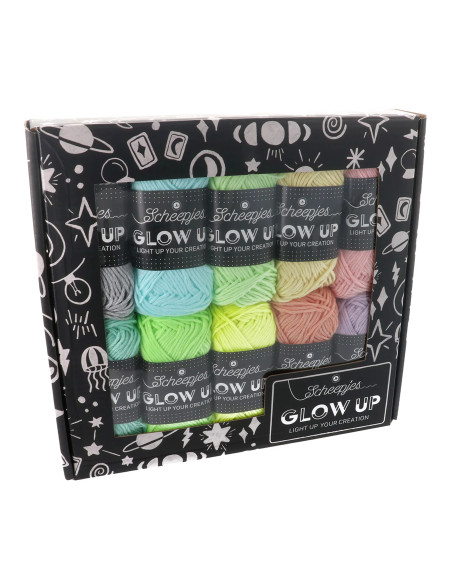 Confezione da 10 fili fosforescenti Scheepjes Glow Up