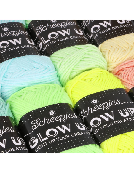 Confezione da 10 fili fosforescenti Scheepjes Glow Up