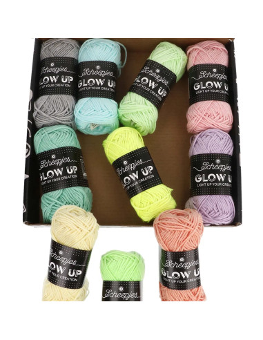 Confezione da 10 fili fosforescenti Scheepjes Glow Up