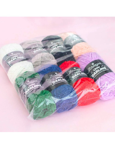 Confezione di 8 gomitoli Scheepjes Little Darling Sparkle