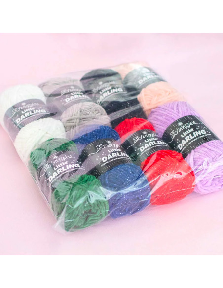 Confezione di 8 gomitoli Scheepjes Little Darling Sparkle